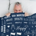 thumbnail image 4 of LHSHID 55th Birthday Gifts for Men Men 55th Birthday Decorations 55 Years Old Happy Birthday Blanket Birthday Gifts Ideas for Dad Husband Grandpa Soft Blanket 60"x80", 4 of 7