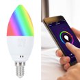 thumbnail image 4 of Bombilla LED inteligente Bombilla de control WiFi Soporte de luz de vela para Google Home Alexa (2 piezas), 4 of 8
