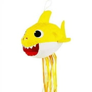 Ya Otta Pinata Baby Shark Pull String Pinata, Yellow, 14? x 19? x 9-1/2?