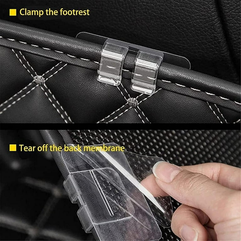 Yirtree Multipurpose Car Mat Fixing Buckles, Car Foot Pad Fixed Sticker,  Self-Adhesive Adhesive-Backed Clips, Automotive Carpet Clips,Transparent,  for Fixing Car Floor Mats 10PCS 