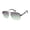 Silver & Black, variant on Men's Rectangluar Metal Aviator Sunglasses with 100% UV Protection, 58 mm