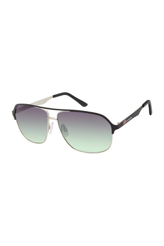 Men's Rectangluar Metal Aviator Sunglasses with 100% UV Protection, 58 mm