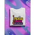 thumbnail image 3 of Peace Love And Music Sweatshirt Women -SPIdeals Designs, Female 5X-Large, 3 of 4