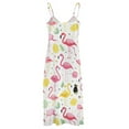 thumbnail image 5 of Flamingo Pattern Fine Art Sleeveless Dress Summer Dress Woman 2025, 5 of 7