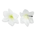 thumbnail image 3 of Unique Bargains 2 Pcs Duckbill Clip Simulated Flower Hair Clips for Women White, 3 of 5