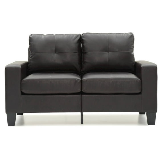 Glory Furniture Newbury Loveseat in Dark Brown Color