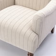 thumbnail image 5 of Newboti Furniture Sylvia Sea Oat Striped Arm Chair 19477, 5 of 9