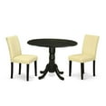 thumbnail image 2 of East West Furniture Dining Room Set Black, DLAB3-BLK-73, 2 of 6