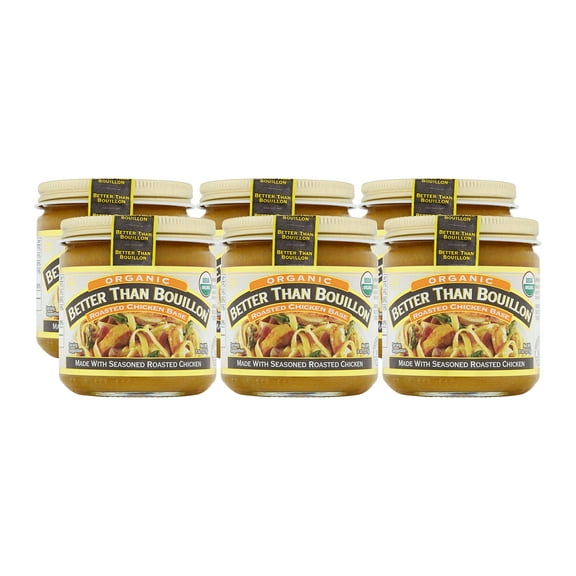 Better Than Bouillon Organic Chicken Base (8 oz, Case of 6) | Rich, Flavorful Broth Concentrate