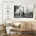 thumbnail image 4 of Elephant Stock London Black And White Wall Art - Horizontal Multi Panel Canvas - Living Room Wall Decor - Places Multi Panel - Gray And Black Decor - 74" x 48", 4 of 4