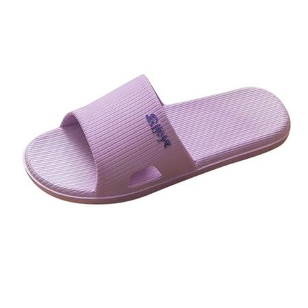 

Follure Girl women s casual shoes Men&Women Home Indoors Slippers Solid Floor Family Shoes Beach Sandals Purple 36-37