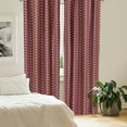 thumbnail image 3 of Ambesonne Abstract Window Curtains, Valentine Heart Romance, Each 28" W x 95" L, Fuchsia and Brown, 3 of 5