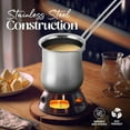thumbnail image 2 of Alpine Cuisine Stainless Steel Coffee Warmer, 22oz with Ergonomic Hanging Handle - Turkish and Greek Coffee Maker, Butter Warmer, and Milk Pot for Home & Cafe Heating and Melting, 2 of 7