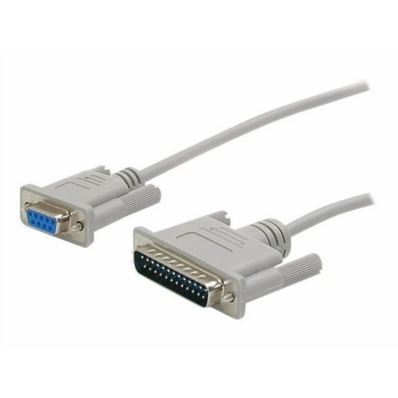 StarTech 10ft Cross Wired DB9 to DB25 Serial Null Modem Cable