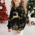 thumbnail image 4 of Tdoqot Girls Christmas Sweatshirts- Cute Pullover Crewneck Long Sleeve Kids Festive Shirts Black Size 14, 4 of 7