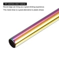 thumbnail image 3 of Uxcell Reusable Metal Straws 4Pcs Stainless Steel Straight Drinking Straw 8.5" Long for Boba Tea Milk Shake Juice Rainbow Color, 3 of 5