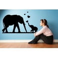 thumbnail image 3 of Cute Elephant Love Hearts Elephants Silhouette Wall Sticker Art Decal for Girls Boys Kids Room Bedroom Nursery Kindergarten House Fun Home Decor Stickers Wall Art Vinyl Decoration Size (18x20 inch), 3 of 3