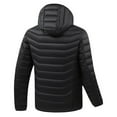 thumbnail image 6 of Zip Up Jacket Men Plain Heated Black Down Jacket Warm Fleece Lined Winter Mens Outerwear, 6 of 9