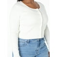 thumbnail image 4 of Celebrity Pink Women’s Cropped Cardigan with Long Sleeves, Sizes XS-4XL, 4 of 5