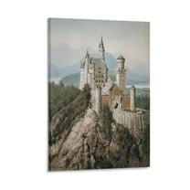 Adolf Hitler Neuschwanstein Landscape Canvas Wall Art Posters For Room Aesthetic And Decor Canvas Painting Posters And Prints Wall Art For Living Room Bedroom Decor