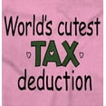 thumbnail image 2 of Worlds Cutest Tax Deduction Baby Humor Romper Boys or Girls Infant Baby Brisco Brands 12M, 2 of 7