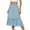 Light Blue-1, variant on Aofany Women Plus Size Long Midi Skirts Elastic High Waist A Line Ruffle Swing Beach Midi Skirt