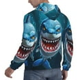 thumbnail image 6 of Daiia Cartoon Cute Shark for Men's Fashion Hoodies & Sweatshirts with Kangaroo Pocket Hooded Sweatshirt Breathable & Moisture Wicking-Small, 6 of 7