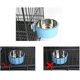 thumbnail image 5 of Cuencos colgantes para jaulas para mascotas Cuencos extraíbles de acero inoxidable para alimentos y agua Azul para perros Gatos Alimentador de animales pequeños,11 Feliz Sencillez, 5 of 5