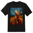 thumbnail image 2 of Plus Size Shirt for Women Black Tops for Women Short Sleeves Shirt for Women Dogs In The Night T Shirt Crewneck Shirt for Women XL, 2 of 5