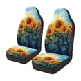 thumbnail image 4 of KUIFORTI Sunflower Print Automotive Seat Cover Non-Slip Seat Cover for Front Seat Elastic Fabrics Full Protection Car Accessories Flannel Universal Fit for Most Cars,SUV, 4 of 7