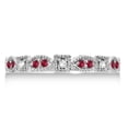 thumbnail image 4 of Vintage Stackable Diamond and Ruby Ring 14k White Gold (0.15ct), 4 of 4