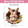 thumbnail image 4 of pdqouc 11.81 Inch 3D Easter Bunny Wall Sticker, Funny Breakthrough Design, Cute Spring Decor for Bathroom, Home & Festival Scene, 4 of 9