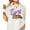 Ivory Shirt, variant on Easy Tiger Shirt for Women & Teens Funny Purple Easy Text with Tiger Graphic Tee Ivory Shirt Adult Medium