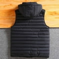 thumbnail image 7 of MELDVDIB Mens Quilted Puffer Vest Coat Fall Winter Solid Color Hooded Jacket Zip-Up Warm Padded Light Weight Outwear Tops with Pocket, 7 of 7