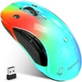 thumbnail image 5 of memzuoix LED Rechargeable Wireless Mouse, 9-Color Gradient RGB Light, 1600 DPI Gaming Mouse with Magnetic Cover, Computer Mouse for Laptop,Desktop,MacBook,Left Right Hand,5 Buttons, 5 of 12