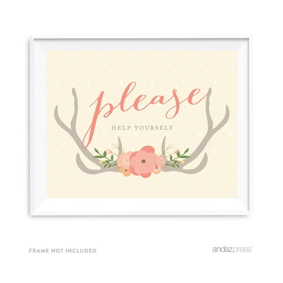 Please Help Yourself Woodland Deer Wedding Party Signs