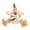 White, variant on goDog Checkers Skinny Cow Squeaky Plush Dog Toy, Chew Guard Technology - White, Small