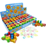 Tinymills Emoji Self Inking Stampers Party Favors for Tweens, 50 Packs