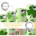 thumbnail image 4 of Happy St. Patrick's Day Blackout Curtains for Bedroom, Spring Lucky Shamrock Cloud Green Thermal Insulated Kitchen Drapes with Grommets, Light Blocking Window Treatment, 2 Panels 27.5" x 39", 4 of 7