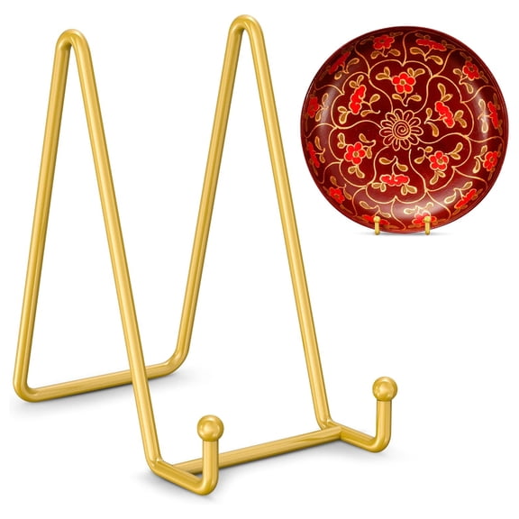 Plate Stands for Display - 6 Inch Plate Holder Display Stand   Metal Frame Holder Stand for Picture, Decorative Plate, Photo Easel, Tabletop Art