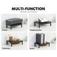 thumbnail image 5 of Dual Monitor Stand with Drawer, Adjustable Computer Monitor Riser, Metal Desktop Stand for PC Cellphone Cable Management, Black, 5 of 6