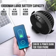 thumbnail image 7 of Portable Camping Fan Rechargeable Fan 8000mAh LED Lantern Tent Fan Hanging Hook 3 Speed Adjustable Outdoor Cooling Fan, 7 of 7