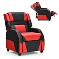 thumbnail image 1 of Costway Kids Youth Gaming Sofa Recliner w/Headrest & Footrest PU Leather Red, 1 of 10