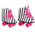 thumbnail image 3 of Accesorios de juguete de moda, zapatos de patín para muñecas de 18 pulgadas (rayas blancas y negras), 3 of 5