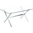 thumbnail image 2 of Best Master Furniture Timber 63" Modern Stainless Steel Dining Table in Silver, 2 of 2
