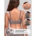 thumbnail image 4 of Bra OEAK para mujer, sin aros, para flexionar, cobertura total, color gris, 4 of 6