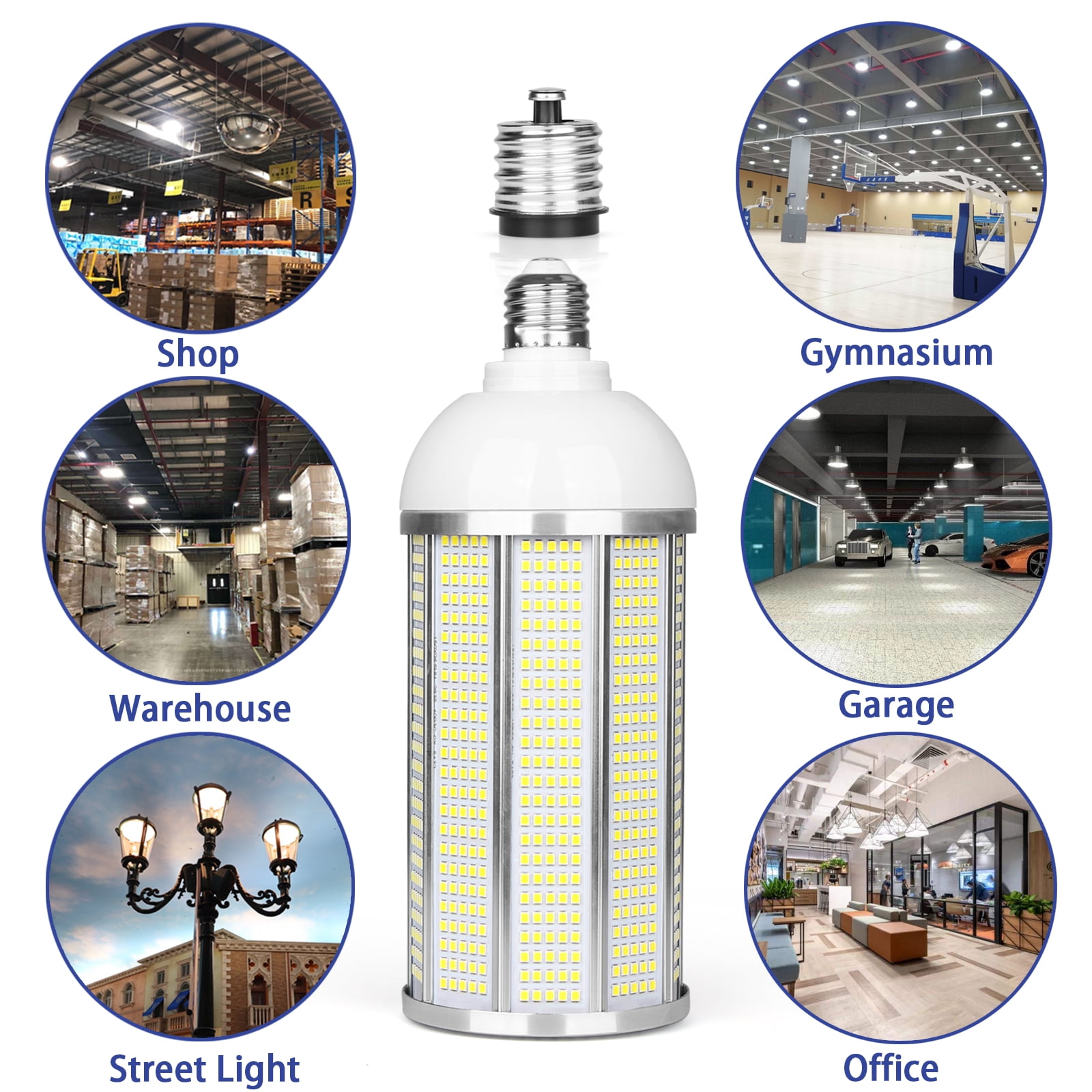 150W LED Corn Bulb, E26/E39 Mogul Base Lamp, 21000LM,5000K Daylight,AC85-265V, Replacement 700 Watt Metal Halide HID HPS CFL for Warehouse Parking Lot High Bay Light Fixture Garage Workshop