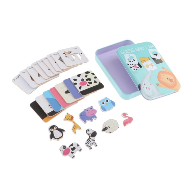 Kids English Flash Cards Pocket Card Educational Learning for Patterns Recognition for Baby Pre-school Kindergarten - animal