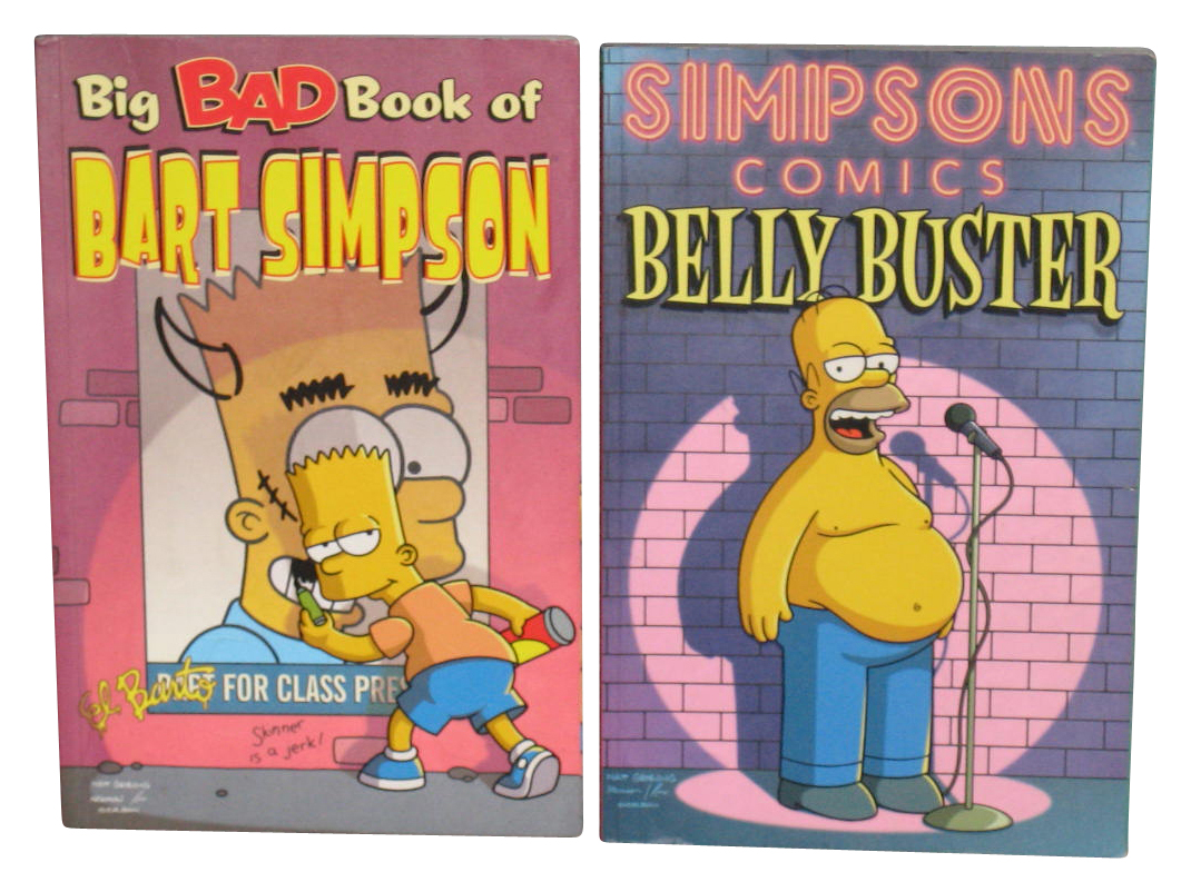 Book　Homer　Bart　Paperback　(2003)　Belly　Buster　Bad　(2　Comics　Simpsons　Lot　Big　Books)