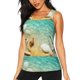 thumbnail image 1 of Balery Starfish And Seashell On The Beach Camiseta sin mangas estampada ligera para mujer, tops de entrenamiento sin mangas, camisetas de yoga transpirables de secado rápido.-X-Large, 1 of 7